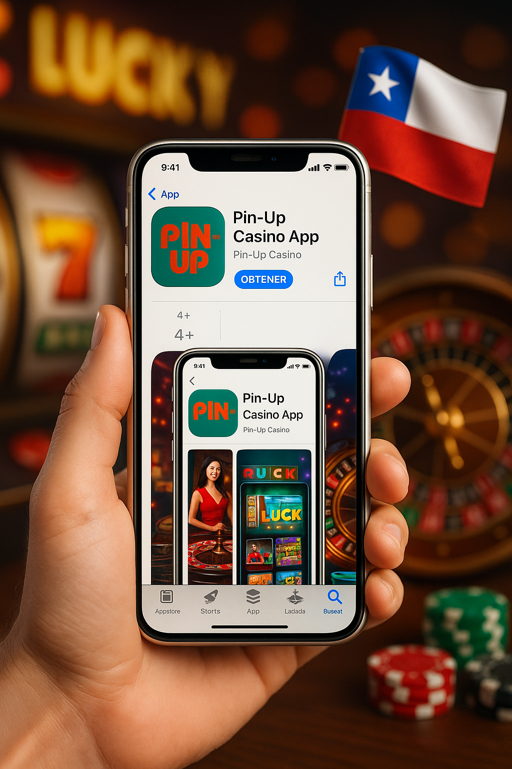 App Pin-Up en iOS (Chile)