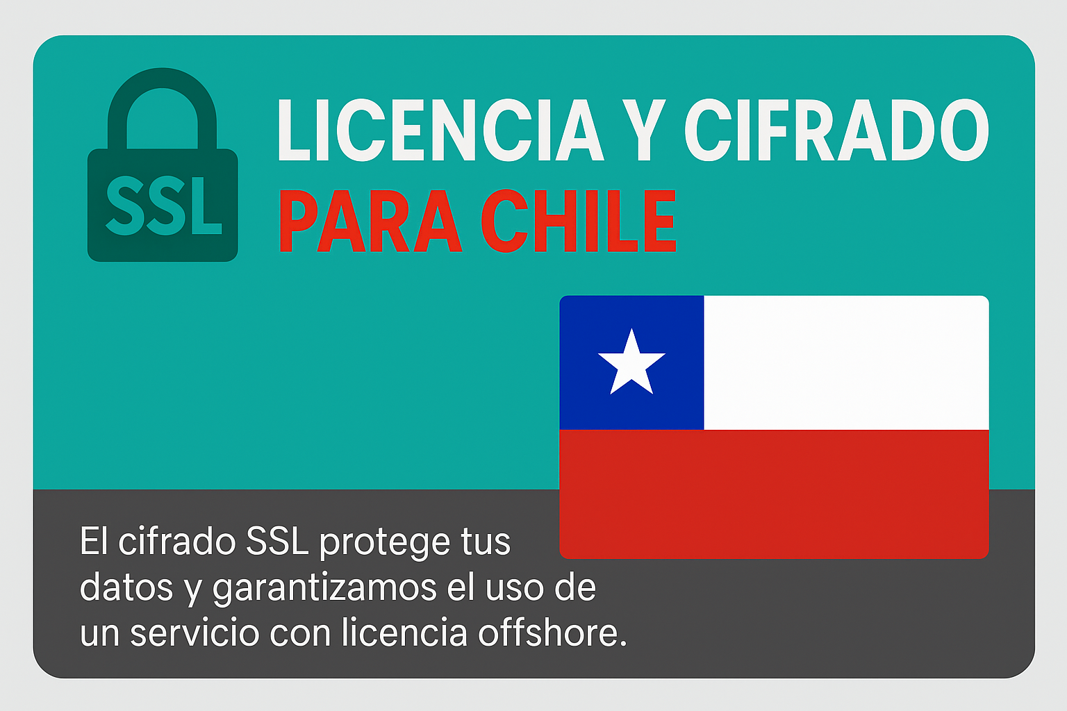 Información sobre licencia y cifrado SSL (Chile)